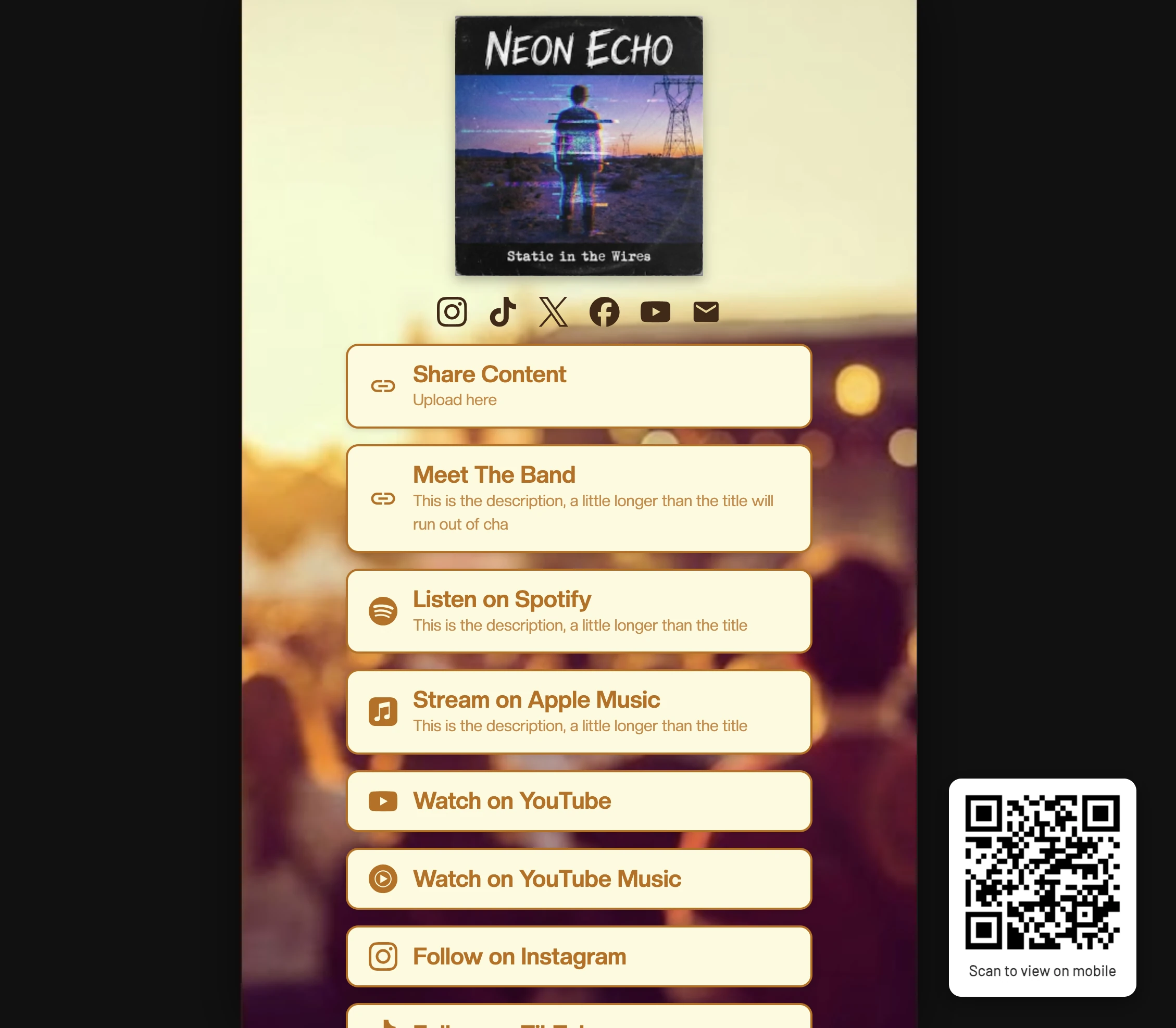 Static Wave FanLinks page